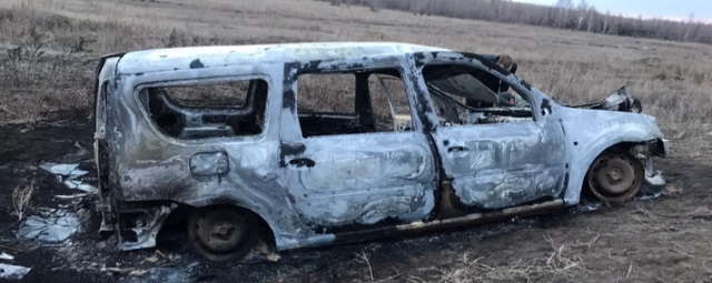 В Челябинской области обнаружен сгоревший автомобиль с человеческими останками внутри